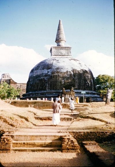 View of a dagoba by Sri Lankan